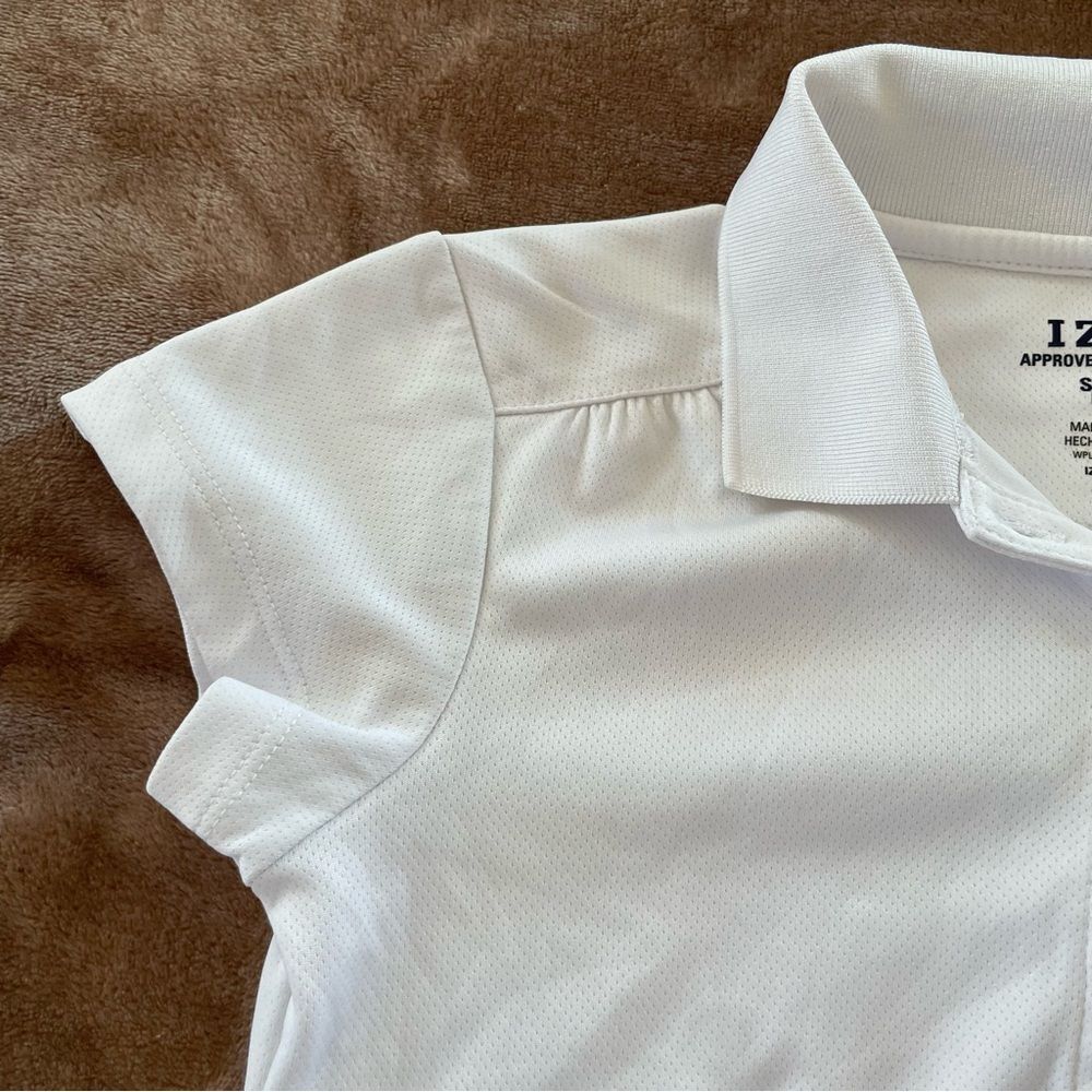 IZOD Girls Set of 2 Classic White Polo Shirts School Uniform Size 7-8 - Picture 13 of 15